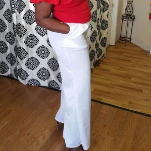 White straight  leg pants